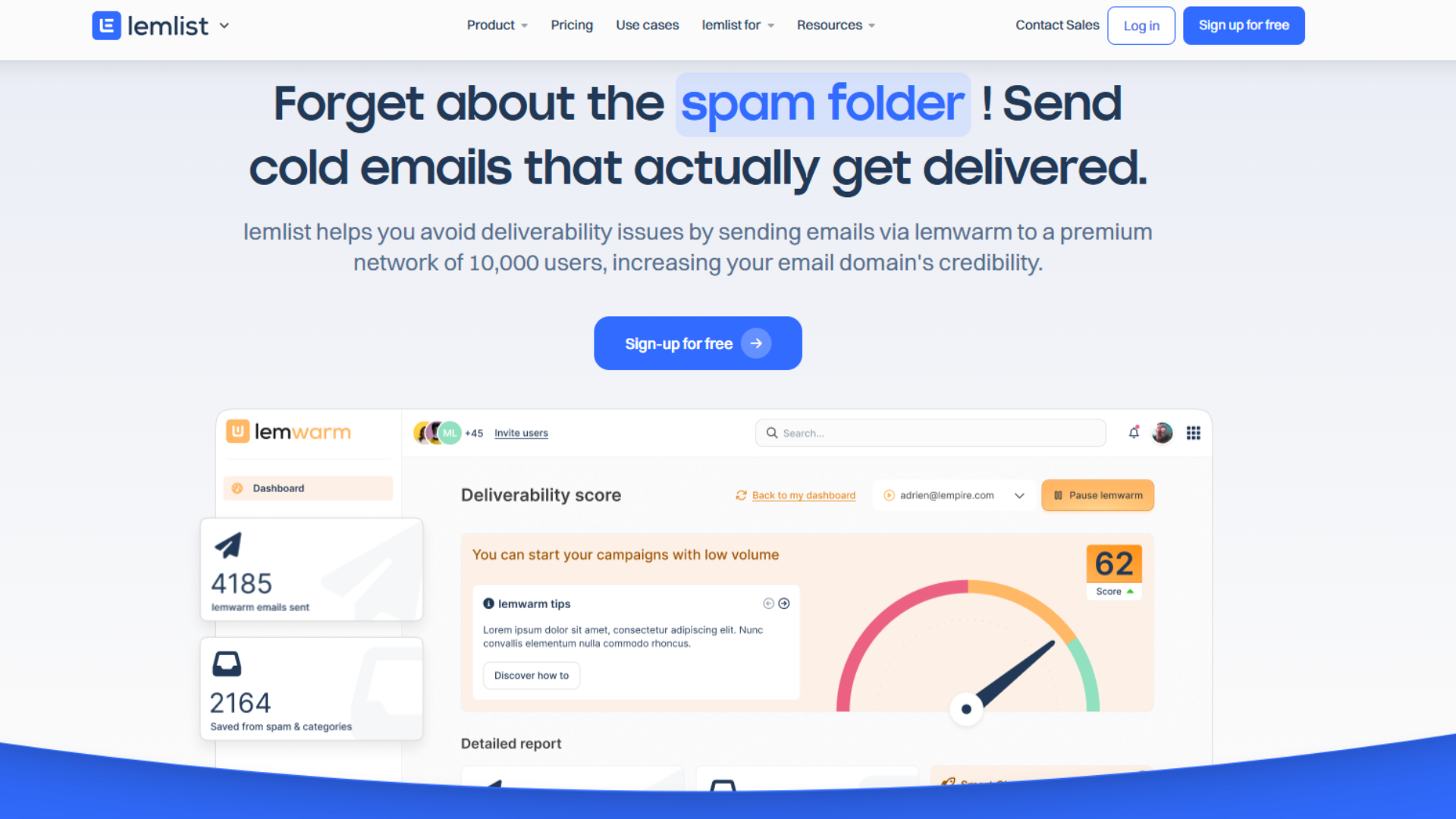 685182ee655e3221b726f11b 668559f13d32fc1efdce9e62 lemlist email deliverability