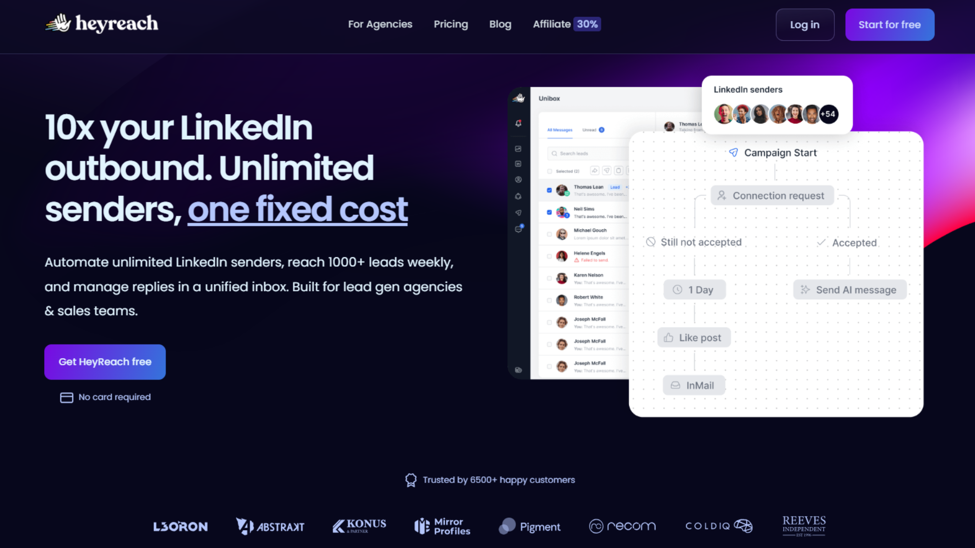 68518329f339f8dceacd9709 668571f0d76ee5bf71c9f063 HeyReach LinkedIn Automation