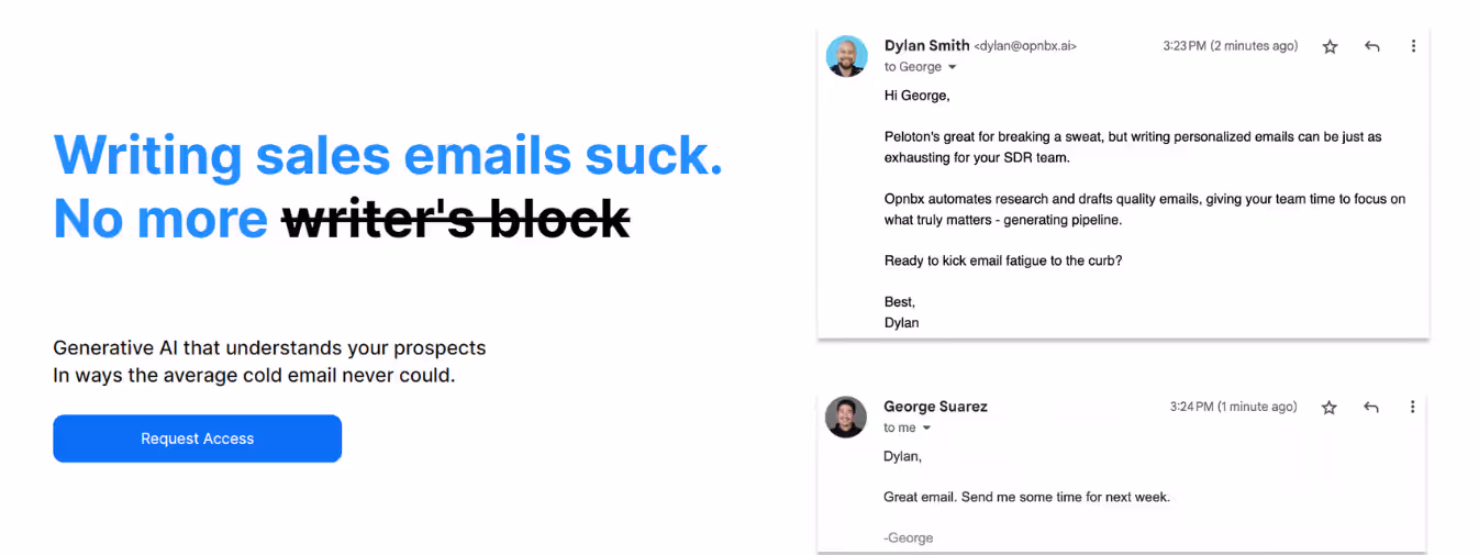 Opnbx.ai: Prospect-Centric Copywriting